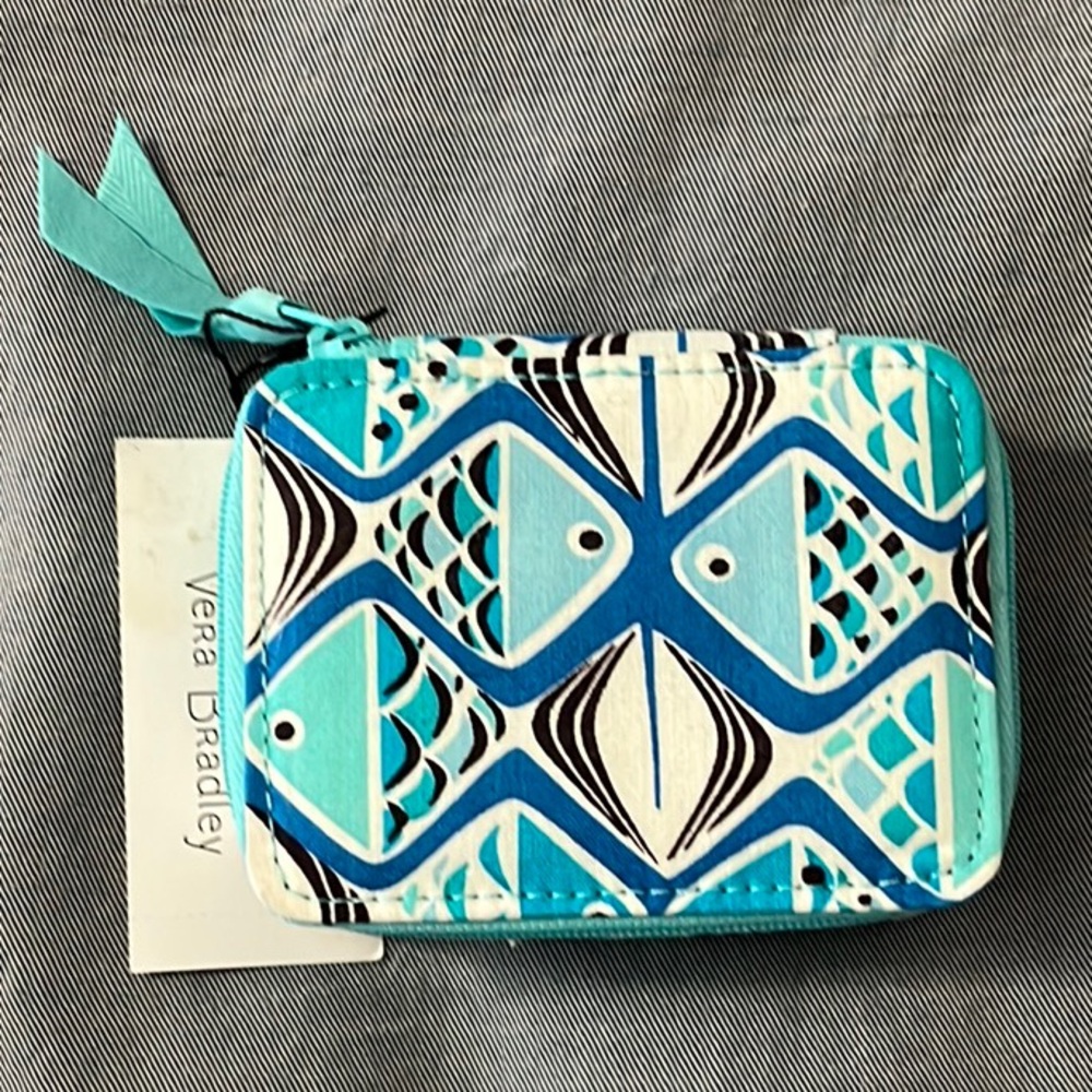 Vera Bradley Blue Fish Pattern Pill Case. New with tag.